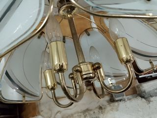 Lámparas de metal y cristal doradas 40 e las dos