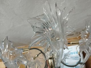 Lámparas de metal y cristal doradas 40 e las dos