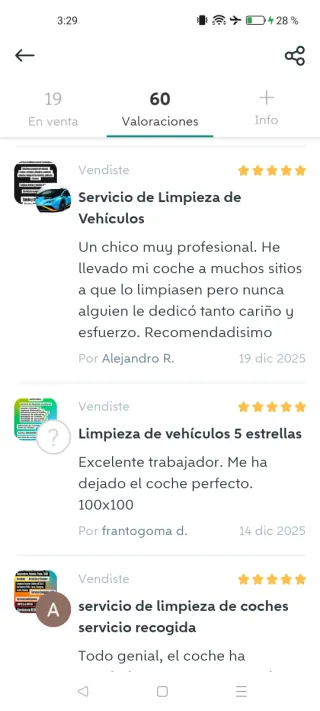 Servicio de Limpieza de Coches