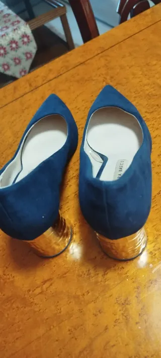 Zapatos Zara Mujer Azul