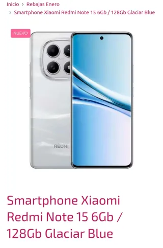Xiaomi Redmi Note 15 6GB/128GB Azul Glaciar