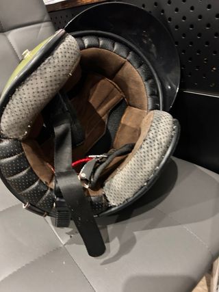 Casco Moto Jet Verde Militar