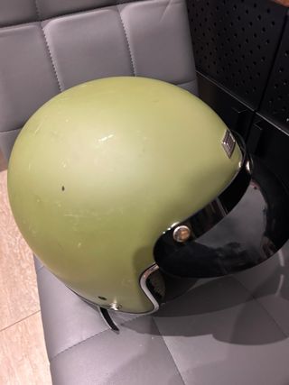 Casco Moto Jet Verde Militar