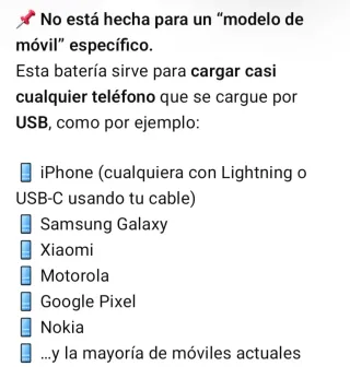 Batería Solar Power Bank 7000mAh