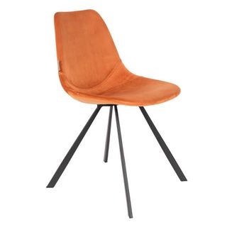 Silla Franky Velvet Orange de Dutchbone