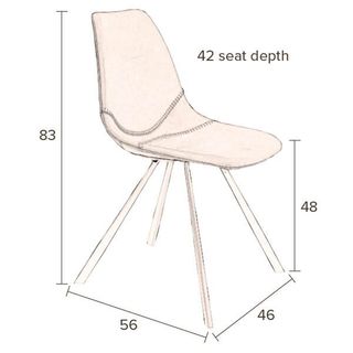 Silla Franky Velvet Orange de Dutchbone