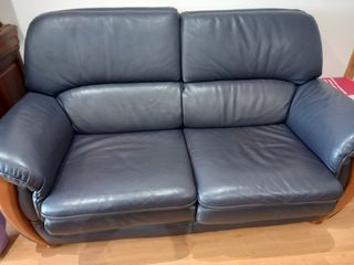 Sofá 2 e 1 lugares em pele