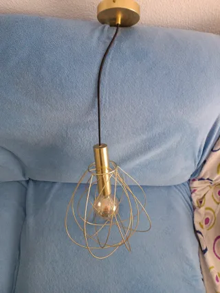 Lámpara colgante dorada Leroy Merlin