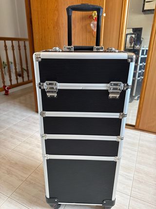 Yaheetech Maletín de Maquillaje Aluminio con Rueda