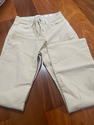 Pantalón de pana beige talla S