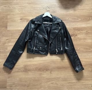 Chaqueta Cuero Negra Pull&Bear