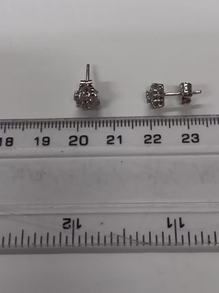 Pendientes Oro Blanco 18K con Brillantes