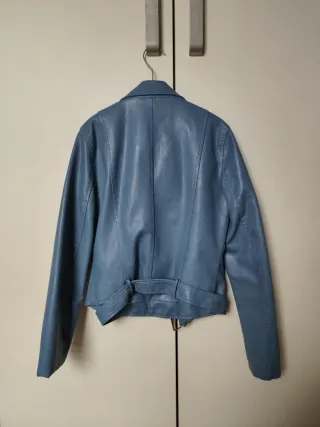 Cazadora polipiel azul