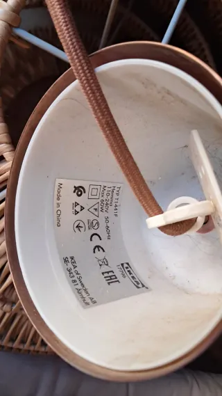 Lámpara techo fibra natural grande