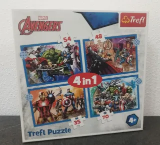 PUZZLE 4 EN 1 AVENGERS MARVEL