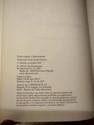 CRIPTONOMICON: EDICION DE LUJO