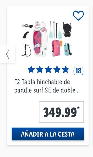 Tabla Paddle Surf Hinchable F2 Allround