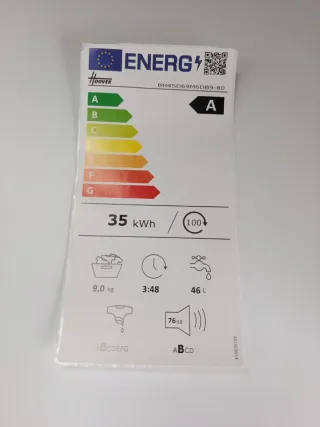 Lavadora Hoover Carga Frontal Blanca