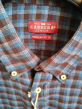 Camicia Uomo Carrera XL- Fantasia a Quadri