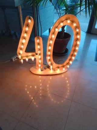 Números de cumpleaños iluminados 40