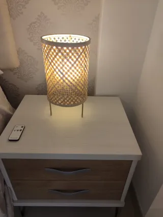 Lámpara de pie o mesa de bambú sin instalación