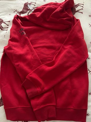 Sudadera Lonsdale con cremallera roja