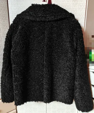 Chaqueta biker negra reversible borrego H&M nueva