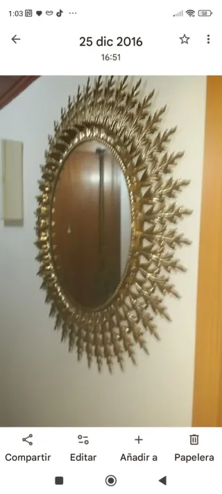 Espejo decorativo dorado NEGOCIABLE