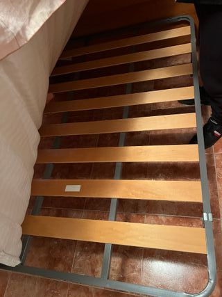 Somier y Cama 135cm Madera