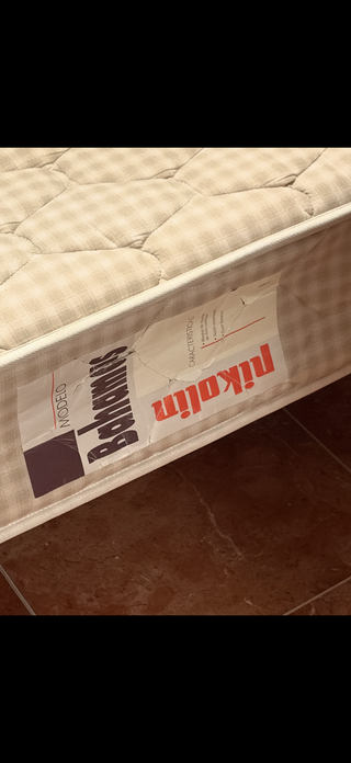 Somier y Cama 135cm Madera