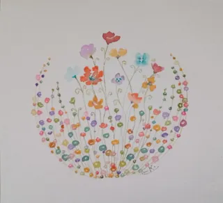 2 acuarelas florales. Arte. Regalos. Oferta.