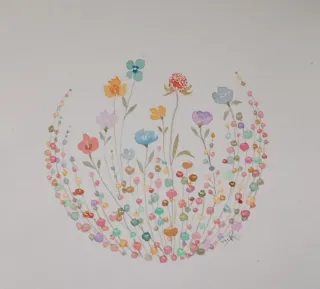 2 acuarelas florales. Arte. Regalos. Oferta.