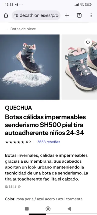 Botas Nieve Impermeables Talla 31