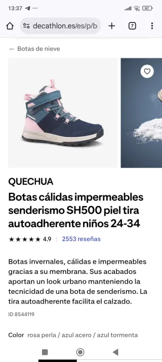 Botas Nieve Impermeables Talla 31