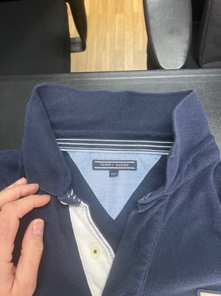 Polo Tommy Hilfiger Azul y Gris Rayas