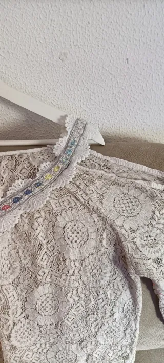 Blusa Ibicenca Encaje Tassels