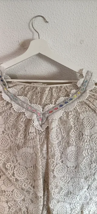 Blusa Ibicenca Encaje Tassels