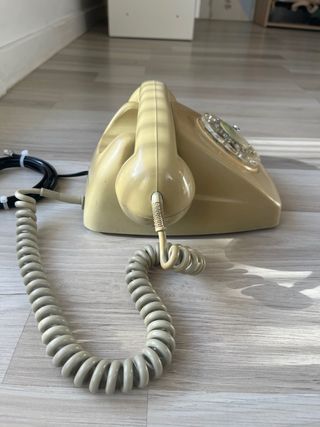 Teléfono antiguo Telefónica beige
