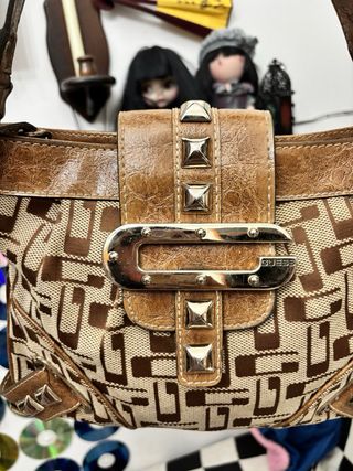 Borsa Guess Vintage Y2K Grunge Beige/Marrone