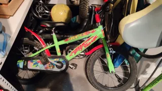 Bicicleta Infantil 16 Verde y Roja