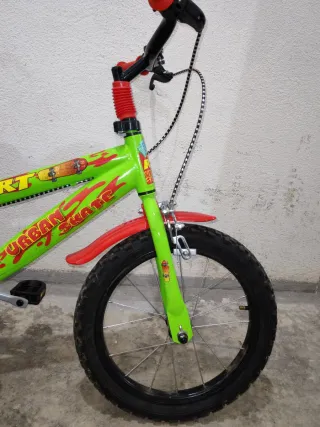 Bicicleta Infantil 16 Verde y Roja