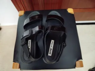 Sandalias de plataforma negras