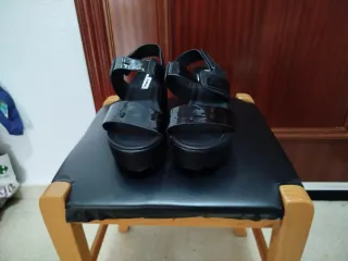 Sandalias de plataforma negras