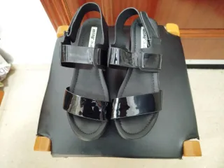 Sandalias de plataforma negras