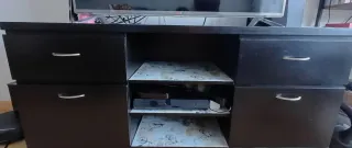 Mueble Comedor Madera Negro