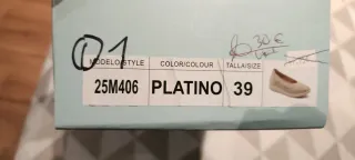 Zapatos Elena Bloom Beige/Oro Perforados