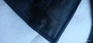 Cazadora de piel auténtica negra