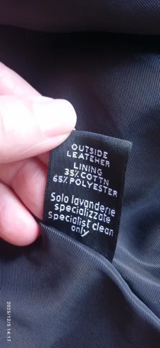 Cazadora de piel auténtica negra