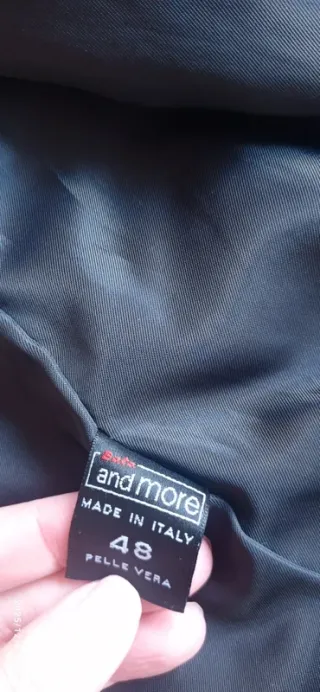 Cazadora de piel auténtica negra