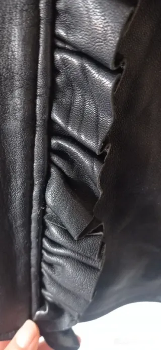 Cazadora de piel auténtica negra